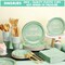 400pc Sage Green "Hello Sweet Baby" Tableware Set (Serves 50) - Footprint Design Gender Neutral Baby Shower Plates, Cups, Napkins & Full Cutlery - Premium Disposable Greenery Party Supplies